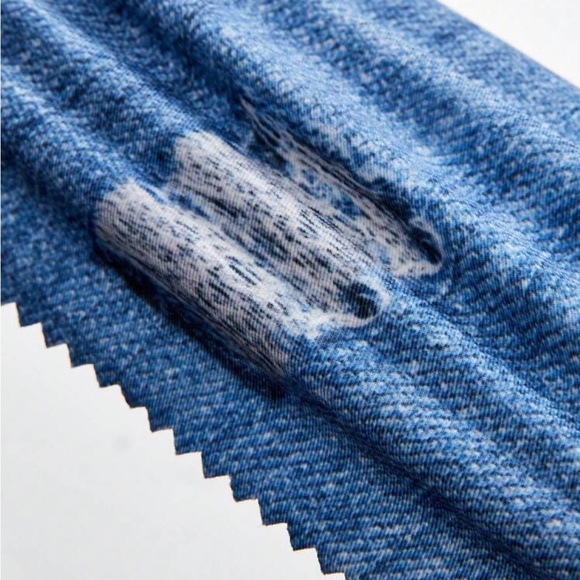 Girls Cute Heart Outfit Casual Love Print Knit Top And Denim Effect Long… - Picture 7 of 7